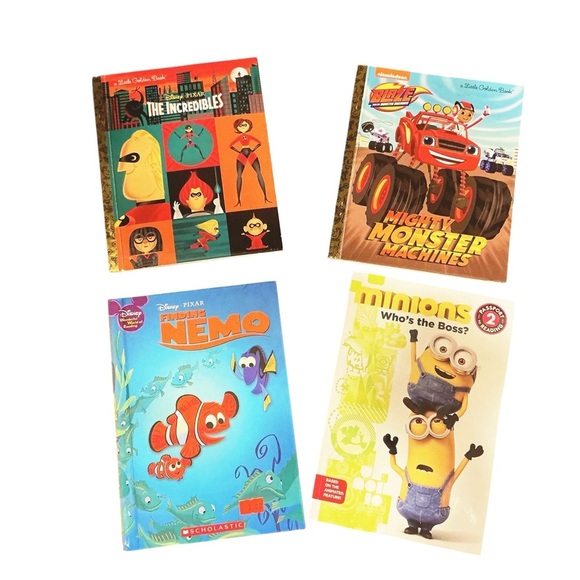 Children’s Books Lot of 7 Popular Cartoon Books & 1 Coloring Book - 8 Books - Picture 3 of 4